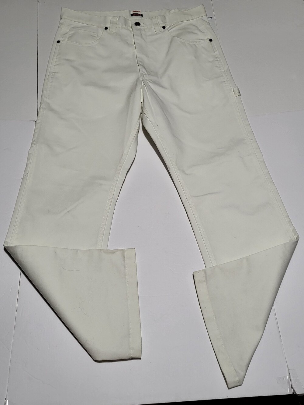 Craftsman Size Men 43x32 White Straight-Leg Work Pants